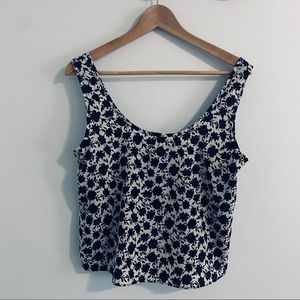 Anthropologie Alythea Mini Floral Cropped Top
